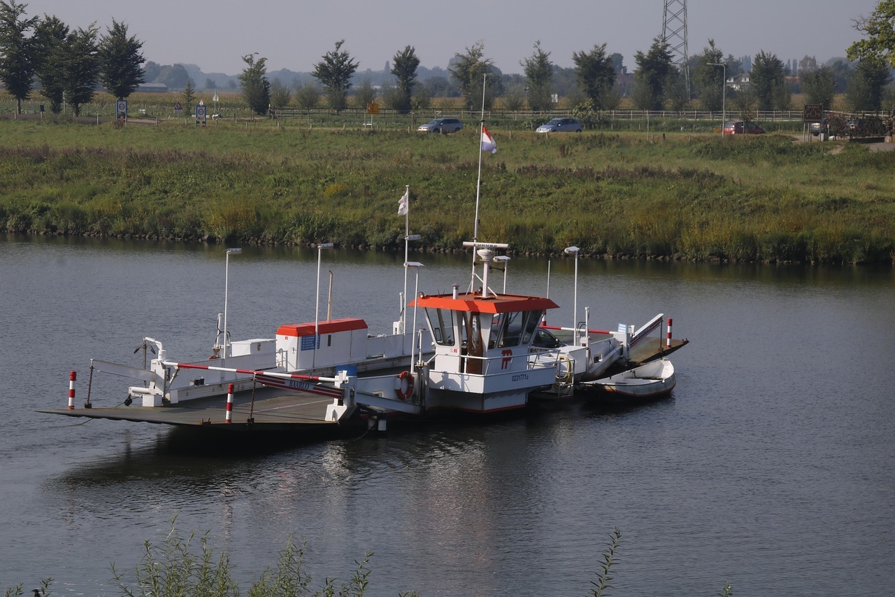 waters, boat, transport system, port, ship, flow, mooring, heaven, vehicle, nature, summer, channel, maas, ferry